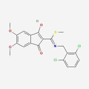 2-[[[(2,6-Dichlorophenyl)methyl]amino](methylthio)methylene]-5,6-dimethoxy-1H-indene-1,3(2H)-dione