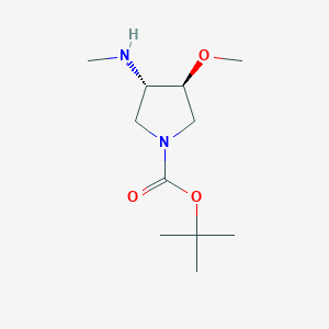 molecular formula C11H22N2O3 B1529608 trans-3-Methylamino-1-Boc-4-methoxypyrrolidine CAS No. 960316-16-9