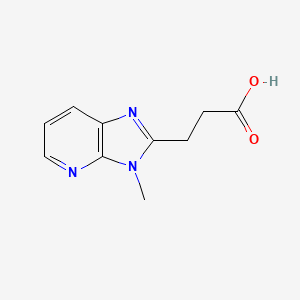 molecular formula C10H11N3O2 B15296100 3-(3-methyl-3H-imidazo[4,5-b]pyridin-2-yl)propanoic acid 