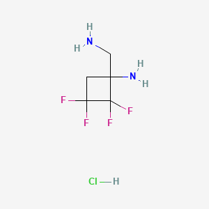 1-(Aminomethyl)-2,2,3,3-tetrafluorocyclobutan-1-amine hydrochloride