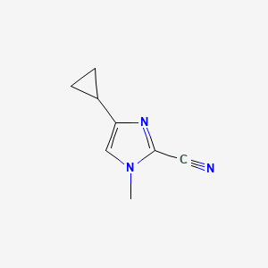 molecular formula C8H9N3 B1529613 2-Cyano-4-cyclopropyl-1-methyl-1H-imidazole CAS No. 1403766-85-7
