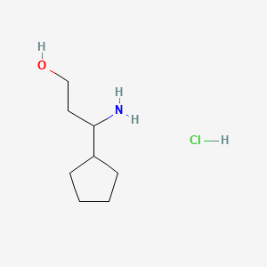 3-Amino-3-cyclopentylpropan-1-ol hydrochloride