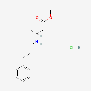 molecular formula C14H22ClNO2 B15296154 Methyl 3-[(3-phenylpropyl)amino]butanoate hydrochloride 