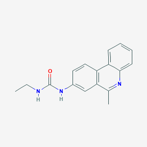 molecular formula C17H17N3O B15296203 1-Ethyl-3-(6-methylphenanthridin-8-yl)urea 