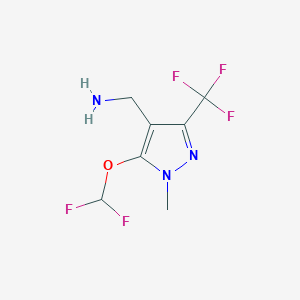 (5-(Difluoromethoxy)-1-methyl-3-(trifluoromethyl)-1H-pyrazol-4-yl)methanamine