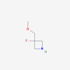 molecular formula C5H10FNO B1529625 3-(甲氧基甲基)-3-氟氮杂环丁烷 CAS No. 1408074-67-8