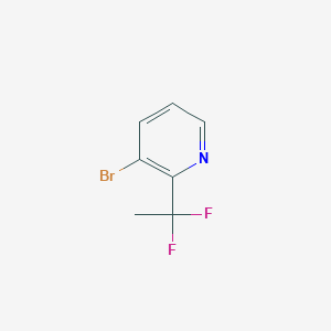 molecular formula C7H6BrF2N B15296254 3-Bromo-2-(1,1-difluoroethyl)pyridine 