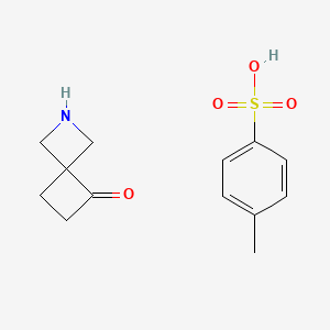 molecular formula C13H17NO4S B15296256 2-Azaspiro[3.3]heptan-5-one, 4-methylbenzene-1-sulfonic acid 