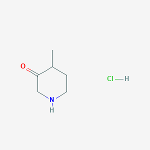 molecular formula C6H12ClNO B1529626 4-甲基哌啶-3-酮盐酸盐 CAS No. 1408076-42-5