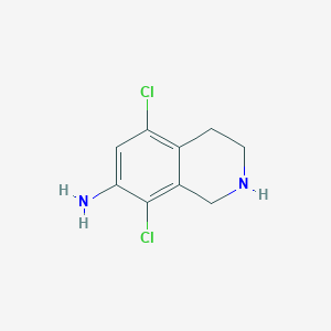 molecular formula C9H10Cl2N2 B1529630 7-Amino-5,8-dichloro-1,2,3,4-tetrahydroisoquinoline CAS No. 1408075-55-7