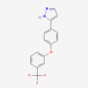 5-[4-[3-(trifluoromethyl)phenoxy]phenyl]-1H-pyrazole