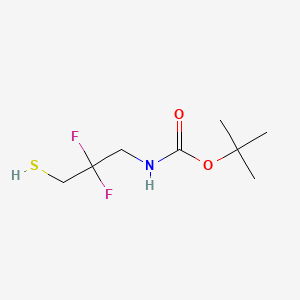 tert-butyl N-(2,2-difluoro-3-sulfanylpropyl)carbamate