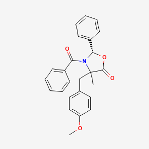 molecular formula C25H23NO4 B15296336 (2S,4R)-3-Benzoyl-4-[(4-methoxyphenyl)methyl]-4-methyl-2-phenyl-5-oxazolidinone 