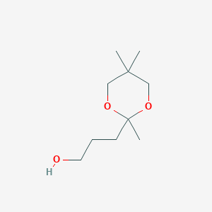 molecular formula C10H20O3 B15296338 2,5,5-Trimethyl-1,3-dioxane-2-propanol 