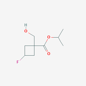 molecular formula C9H15FO3 B1529634 3-Fluoro-1-hydroxymethyl-cyclobutanecarboxylic acid isopropyl ester CAS No. 1403766-71-1