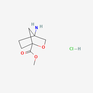 molecular formula C8H14ClNO3 B15296345 Methyl 4-amino-2-oxabicyclo[2.2.1]heptane-1-carboxylate hydrochloride 