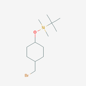 molecular formula C13H27BrOSi B15296374 Rac-tert-butyldimethyl{[(1r,4r)-4-(bromomethyl)cyclohexyl]oxy}silane, trans 