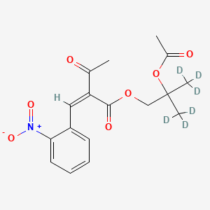 [2-acetyloxy-3,3,3-trideuterio-2-(trideuteriomethyl)propyl] (2Z)-2-[(2-nitrophenyl)methylidene]-3-oxobutanoate