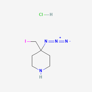 molecular formula C6H12ClIN4 B15296397 4-Azido-4-(iodomethyl)piperidine hydrochloride 