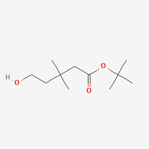 molecular formula C11H22O3 B15296405 Tert-butyl 5-hydroxy-3,3-dimethylpentanoate 