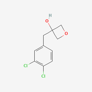 molecular formula C10H10Cl2O2 B15296410 3-[(3,4-Dichlorophenyl)methyl]oxetan-3-ol 