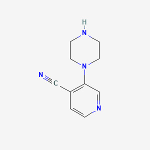 molecular formula C10H12N4 B1529642 3-(哌嗪-1-基)吡啶-4-碳腈 CAS No. 1058161-62-8