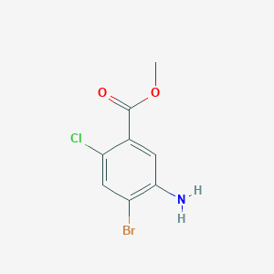 molecular formula C8H7BrClNO2 B1529643 Methyl 5-amino-4-bromo-2-chlorobenzoate CAS No. 1232505-83-7
