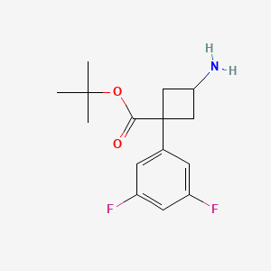 Rac-tert-butyl(1r,3r)-3-amino-1-(3,5-difluorophenyl)cyclobutane-1-carboxylate