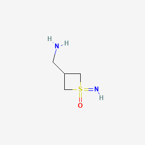 molecular formula C4H10N2OS B15296472 (1-Imino-1-oxo-thietan-3-yl)methanamine 