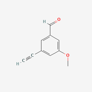 molecular formula C10H8O2 B15296489 3-Ethynyl-5-methoxybenzaldehyde 