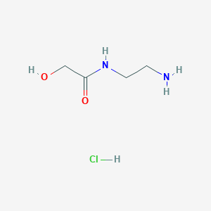 molecular formula C4H11ClN2O2 B15296534 N-(2-aminoethyl)-2-hydroxyacetamide hydrochloride CAS No. 859980-09-9