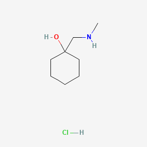 molecular formula C8H18ClNO B15296550 1-[(Methylamino)methyl]cyclohexan-1-ol hydrochloride 