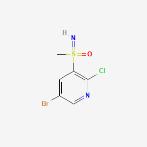 molecular formula C6H6BrClN2OS B15296570 (5-Bromo-2-chloropyridin-3-yl)(imino)methyl-lambda6-sulfanone 