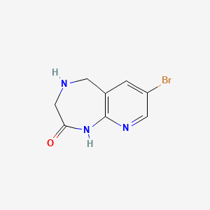 molecular formula C8H8BrN3O B1529658 7-Bromo-4,5-dihydro-1H-pyrido[2,3-e][1,4]diazepin-2(3H)-one CAS No. 709650-05-5