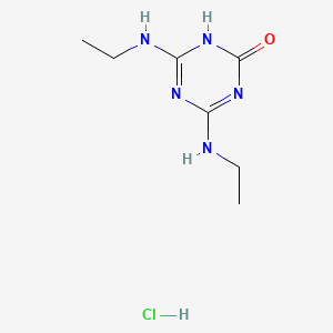 molecular formula C7H14ClN5O B15296583 Bis(ethylamino)-1,3,5-triazin-2-ol hydrochloride CAS No. 69775-98-0