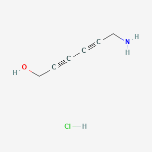 molecular formula C6H8ClNO B15296592 6-Aminohexa-2,4-diyn-1-ol hydrochloride 