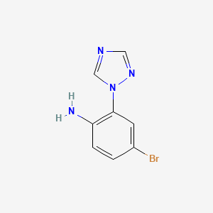 molecular formula C8H7BrN4 B15296601 4-bromo-2-(1H-1,2,4-triazol-1-yl)aniline 