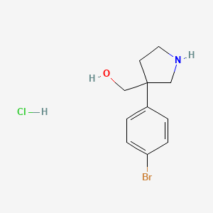 [3-(4-Bromophenyl)pyrrolidin-3-yl]methanol hydrochloride