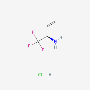 molecular formula C4H7ClF3N B15296622 (2R)-1,1,1-trifluorobut-3-en-2-amine hydrochloride 