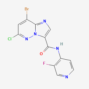 8-Bromo-6-chloro-N-(3-fluoropyridin-4-yl)imidazo[1,2-b]pyridazine-3-carboxamide