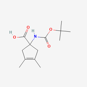 1-{[(Tert-butoxy)carbonyl]amino}-3,4-dimethylcyclopent-3-ene-1-carboxylic acid