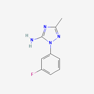 molecular formula C9H9FN4 B15296652 1-(3-fluorophenyl)-3-methyl-1H-1,2,4-triazol-5-amine 