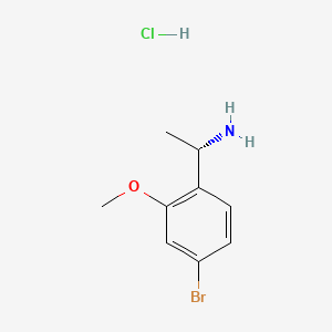 molecular formula C9H13BrClNO B15296675 (1S)-1-(4-bromo-2-methoxyphenyl)ethan-1-amine hydrochloride 