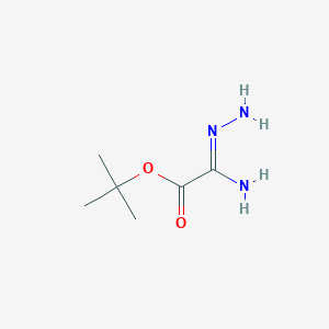 molecular formula C6H13N3O2 B15296691 tert-butyl (N'-aminocarbamimidoyl)formate CAS No. 16721-42-9