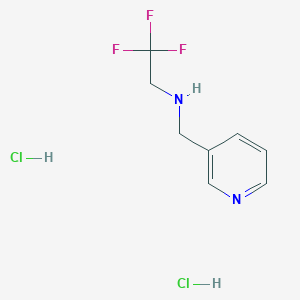 molecular formula C8H11Cl2F3N2 B15296696 [(Pyridin-3-yl)methyl](2,2,2-trifluoroethyl)amine dihydrochloride 