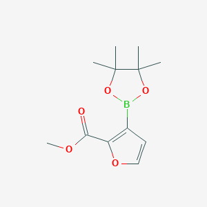 molecular formula C12H17BO5 B15296710 Methyl 3-(4,4,5,5-tetramethyl-1,3,2-dioxaborolan-2-yl)furan-2-carboxylate 