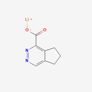 molecular formula C8H7LiN2O2 B15296744 lithium(1+) 5H,6H,7H-cyclopenta[d]pyridazine-1-carboxylate 