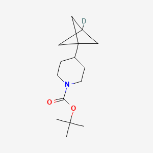 molecular formula C15H25NO2 B15296766 tert-butyl 4-[(3-2H)bicyclo[1.1.1]pentan-1-yl]piperidine-1-carboxylate 