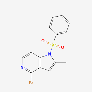 molecular formula C14H11BrN2O2S B1529679 1-Benzenesulfonyl-4-bromo-2-methyl-1H-pyrrolo[3,2-c]pyridine CAS No. 1257294-38-4