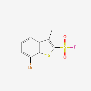 molecular formula C9H6BrFO2S2 B15296806 7-Bromo-3-methyl-1-benzothiophene-2-sulfonyl fluoride 